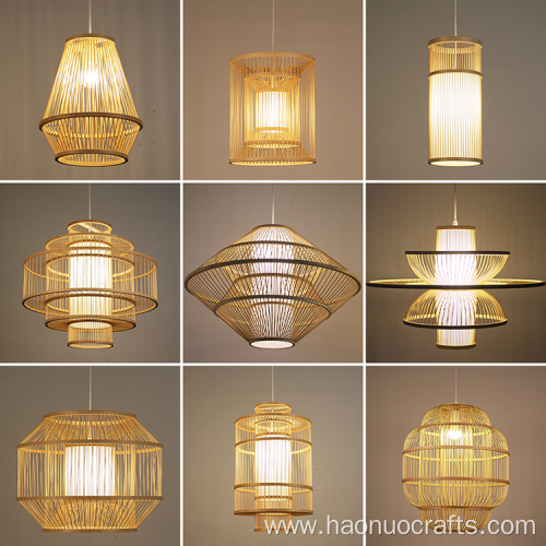 metal bamboo restaurant chandelier pendant energy lamp